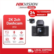 Hikvision 2K HD Dashcam K5 Dual Channel Car Recorder With Voice Recognition Clear Night Vision & Par