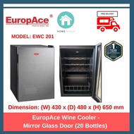 EuropAce® Wine Cooler - Mirror Glass Door, EWC 201 (20 Bottles)