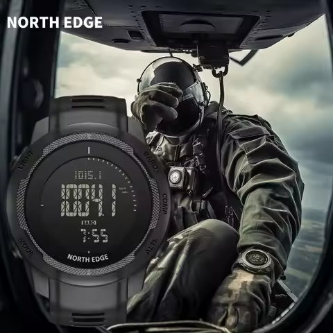 NORTH EDGE Watch For Men Vertico Outdoor Sports Carbon Fiber Multifunctional Altitude COMPASS Waterp