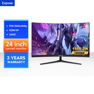 จอคอมพิวเตอร์ 165hz จอคอม monitor จอโค้ง เต็มจอไร้ขอบ 27นิ้ว จอคอมพิวเตอร์ 24นิ้ว Ultra HD LED IPS 1MS HDMI/DP/VGA รับประกัน 3ปี