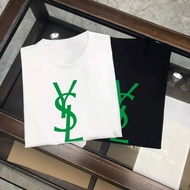 YSL European Station 2024 New Pure Cotton Half-sleeved Internet Celebrity Same Style YS Short-sleeved T-shirt Men And Women Ins Trend Brand Couple Wear