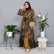 GAMIS BATIK WANITA MUSLIMAH GAMIS BATIK KATUN JUMBO M L XL XXL XXXL 4L 5L