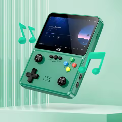 X8 Handheld Game Player Dual Joystick Handheld Game Station Console 10 Simulators Retro Video Games