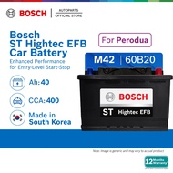 [DELIVERY ONLY] Bosch ST Hightec EFB M42 L/R Car Battery - Perodua Eco Idle (Alza, Aruz, Ativa, Axia