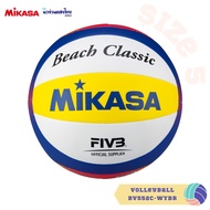 MIKASA วอลเลย์บอลชายหาด BV552C-WYBR เบอร์ 5 มิกาซ่า หนังเย็บ PU นุ่มพิเศษ ของแท้💯