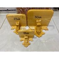 Pomu wooden altar shelf with pattern size 18,25,30,40,50cm - Catholic altar shelf