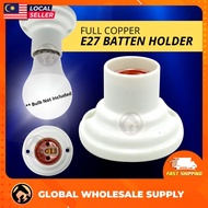 E27 Batten Holder Wall Mount Lamp Wedge Holder Lampu Mentol Gantung Lampu Siling Tapak Mentol E27 La