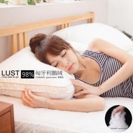 【LUST】98%匈牙利鵝絨枕/立吋/【七星級/總統套房專用羽絨枕】羽毛枕/一顆裝