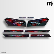 HOLOGRAM STRIPE STRIKE STICKER COVER SET BODY COVERSET Honda EX5 Dream HOLO.EX5.M9