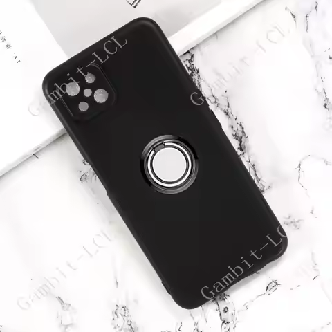 For OPPO Reno4 Z 5G 6.57" 2020 CPH2065 Back Ring Holder Bracket Phone Cover TPU Soft Silicone Case O