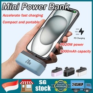 SG Stock Mini powerbank Mobile Power Mini Charger Portable Quick Charge 5000mAh Emergency charge PD20W compatible迷你充电宝
