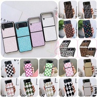 Luxury Glitter Casing Samsung Galaxy Z Flip 4 Z Flip 3 Z Flip 4 PU Leather Shockproof Protective Sam