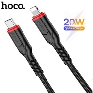 Dây sạc nhanh 20w HOCO Cáp bọc dù siêu bền chống dứt rối sạc pd 20w dài 1m 2m dùng cho xsmax 11 12 1