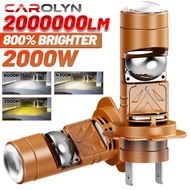 H7 LED Projector Car Headlights 3 Color Canbus Wireless 3000K 4300K 6000K Auto Fog bulbs Plug&Play M