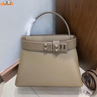 H Home mador Female Bag togo Cowhide Lock Opening Closing Handbag Tote Bag Shoulder Messenger Handba