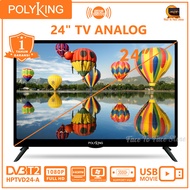 TV Digital 24 inch-A.TV Tanpa Set Top Box.TV Monitor.Polyking.DVB-T2.FHD.Garansi Resmi.TV murah.TV P