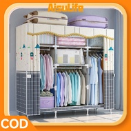 AisuLife Wardrobe Foldable Corner Cabinet (245x45x170cm)Wardrobes Clothes Storage With Compartments