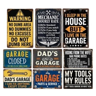 YZFQDad's Garage Metal Sign Vintage Tin Plaque Wall Home Workshop Bar Backyard Garage Man Cave Shed 