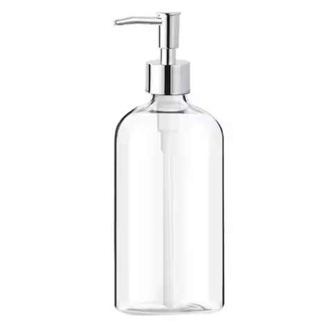 Soap Dispenser Clear Glass Soap Dispenser with Pump 16 Oz Refillable Liquid Hand Soap Dispenser for 