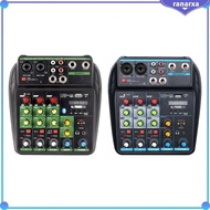 [Ranarxa] 4 Channels Audio Mixer USB Digital Mixer for DJ Mixing Party Small Stage