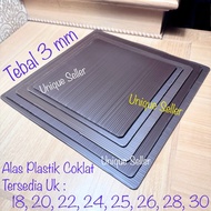 Chocolate Square Plastic Mat uk 18 20 22 24 25 26 28 30 Thickness 3 mm / Plastic Tart Pudding Cake C