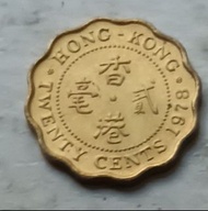 香港1978年2毫硬幣一枚，幾乎全新