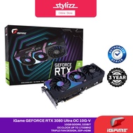 COLORFUL iGame GeForce RTX 3080 Ultra OC 10G-V LHR GRAPHIC CARD - 10GB GDDR6, 3 FAN, VAPORWAVE, ONE 