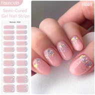 20 Tips Semi cured Gel False Nail Tips Full  cover DIY Nail Sticker Strips