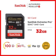 SanDisk Extreme Pro SD Card 32GB ( SDSDXXO-032G-GN4IN ) ความเร็วอ่าน 100MB/s เขียน 90MB/s เมมโมรี่ แซนดิส รับประกัน Synnex lifetime