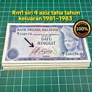 A811 rm1 siri 4 duit kertas lama rm1 lama barang antik barang lama duit Malaysia lama