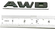 1x AWD Adhesive Emblem Fit for AWD Sport Rear Trunk Decklid Letter Badge Nameplate (Glossy Black)