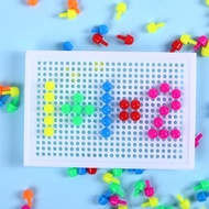 96 Pcsset 3D Puzzles Toys Mushroom Nail for Children Games DIY Puzzle  Kit Educational Toys Button