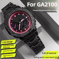 GA2100 Mod kit stainless steel case strap For Casio G-SHOCK GA-2100/2110 GAB2100 Retro relievo metal