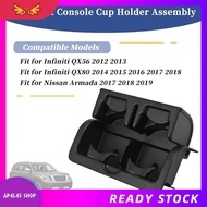 [ap4l43.] Car Rear Seat Console Cup Holder Assembly Insert Cup Holder Cover 88741-1LK3D for    QX56 