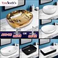 Counter Top Ceramic Basin Toilet Sink Singki Bathroom Sink Besen Bathroom Basin Singki Bilik Mandi S