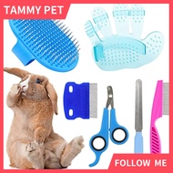 Grooming Kit, Rabbit Brush for Shedding with Bunny Nail Clipper, Rabbit Nail Trimmers with Pet Combs