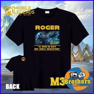 ROGER Mobile Legends Cotton Shirt / ML Shirt / MLBB Shirt/CVC Cotton Shirt /Mobile Gaming Shirts