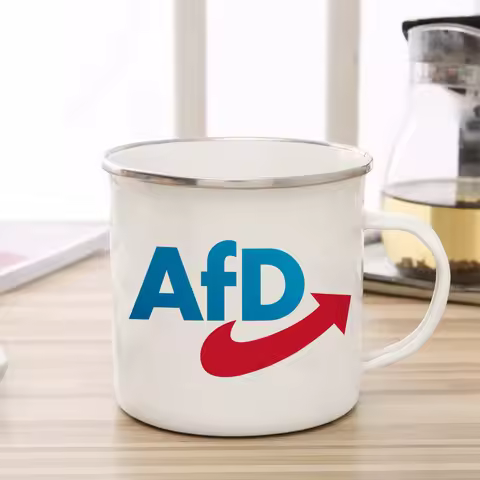 Alternative for Germany Enamel Cup Mug 11oz Fun Ceramic Coffee Cup Tea Cup Fan Memorial Cup