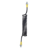 Retractable Coiled Air Hose (1.5 m): Stretches to 80 cm, 30/63 MPa for Tire Inflators & Air Compress