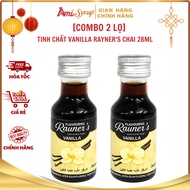[Combo] Rayner's Vanilla Essence 28ml Bottle, Fragrance and Vanilla Essence for Baking and Mixing Va