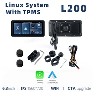 EVKEY 6.3Inch  GPS Navigation Motorcycle IPX7 Waterproof Apple Carplay Display Screen Portable Motor