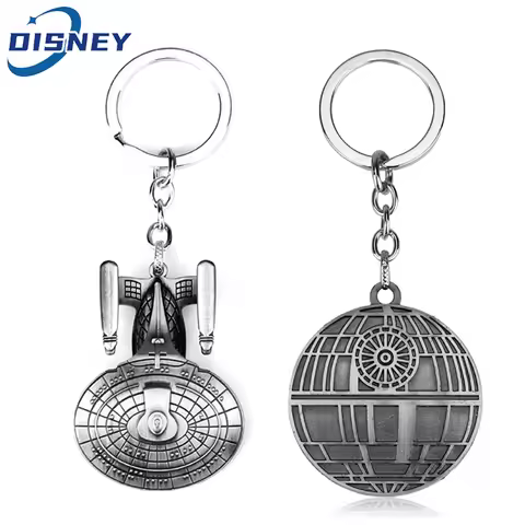 Disney Star Wars Keychain Key Ring Spaceship Darth Vader Robot BB 8 Metal Pendant Cool Movie Jewelry