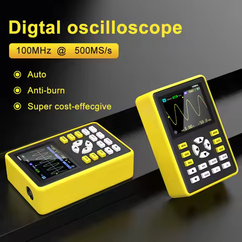 FNIRSI 5012H Portable Digital Oscilloscope 2.4-inch Color Display 100MHz Analog Bandwidth Support Wa