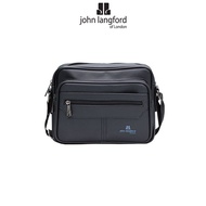 JOHN LANGFORD Men's Messenger Bag / Synthetic Leather / Black / JLC220P3
