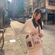 【DOUGHNUT】9.7吋 防潑水 側背/肩背 Satchel 平板包 2用-石 DW