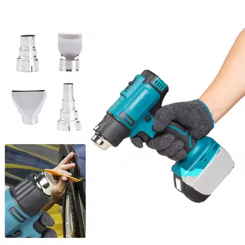 Heat Gun Cordless Hot Air Gun Industrial Handheld Electric Heat Gun Temperatures Adjustable ForMakit