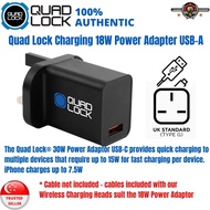 Quad Lock Power Adapter USB-A (UK Standard Type G 18W)