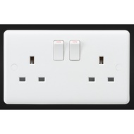 13A Double Switch Socket (SIRIM)/2 Gang Double Switch Socket 13A/2 Way Switch Socket Switches Wall S