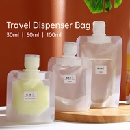 Travel Dispenser Bag Shampoo Liquid Cosmetic Storage Reusable Refill Container 30/50/100ml