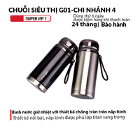 Bình giữ nhiệt 1200ml inox 304 nóng lạnh mini G01 nắp kim cương cốc ly giữ nhiệt đa năng chống rỉ